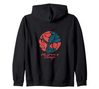 His Grace God Bible Jesus Faith Zip Hoodie
