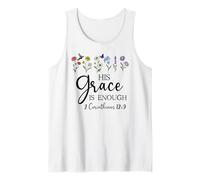 His Grace is Enough 2 Corinthians 12:9 Christian Bible Verse Tank Top