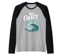 His Grace is Enough 2 Corinthians 12:9 - Christian Jesus Raglan Baseball Tee