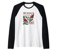His Grace Is Enough Bible Quote Faith Christianity Raglan Baseball Tee