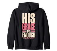 His Grace Is Enough Corinthians 12:9 Bible Verse Zip Hoodie