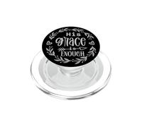 His Grace is ENOUGH Floral Typography Faith Quote PopSockets PopGrip for MagSafe