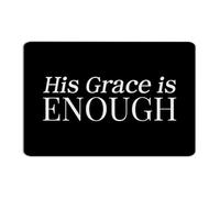 His Grace Is Enough Retro Metal Sign Rustic Men Wall Art Plaques Home Decor Garage Signs for Bathroom Dorm House 12x18 Inch