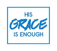 his Grace is Enough Wall Decals 42x48.1cm Multi Color Selection Blue