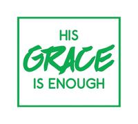his Grace is Enough Wall Decals 67.2x77cm It Won't Fall Off Green