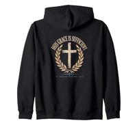 His Grace Is Sufficient 2 Corinthians 12:9 Faith Cross Zip Hoodie
