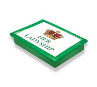 HIS HER Lordship Ladyship LAPTRAY Cushion Breakfast Serving Food Dinner Lap Tray (Ladyship)