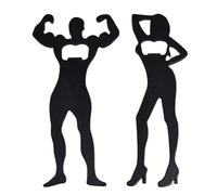 His & Hers Bottle Openers Man & Woman Valentines Black Steel Novelty Beer Cider Glass Cap Bar Kitchen Gadget