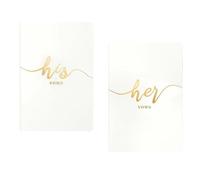 His & Hers Wedding Vow Books Set Personalized Bride & Groom Notebook For Ceremony Decor for Bride(White White)