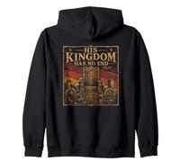 His Kingdom Has No End Luke 133 Christian Verse Zip Hoodie