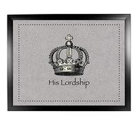 His Lordship Faux 4 Black Lap Tray, Cushioned Bean Bag Padded Laptop Tray Table Desk for Eating