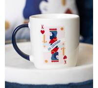 Something Different His Lordship Playing Card Mug (One Size) (White/Red/Blue)