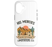 His Mercies Are New Each Morning - Lamentations 3:23 Retro Case for iPhone 16