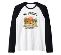 His Mercies are New Each Morning - Lamentations 3:23 Retro Raglan Baseball Tee