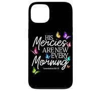 His Mercies Are New Every Morning Bible Verse Butterfly Case for iPhone 13