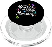 His Mercies Are New Every Morning Bible Verse Butterfly PopSockets PopGrip for MagSafe