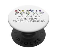 His Mercies are New Every Morning Bible Verse God Scripture PopSockets Adhesive PopGrip