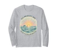 His Mercies are New Every Morning - Dolphin & Sunrise Long Sleeve T-Shirt