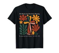 His Mercies Are New Every Morning Floral Bible Verse T-Shirt