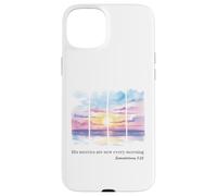 His Mercies Are New Every Morning Ocean Sunrise Bible Verse Case for iPhone 15 Plus