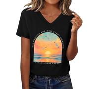His Mercies are New Every Morning Shirt Sunrise Seagull Graphic T-Shirt Christian Bible Verse Tee Tops