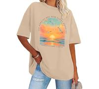 His Mercies are New Every Morning Shirt Sunrise Seagull Graphic T-Shirt Christian Bible Verse Tee Tops Khaki
