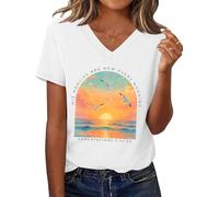 His Mercies are New Every Morning Shirt Sunrise Seagull Graphic T-Shirt Christian Bible Verse Tee Tops