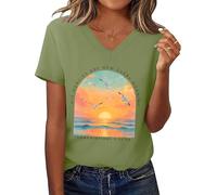 His Mercies are New Every Morning Shirt Sunrise Seagull Graphic T-Shirt Christian Bible Verse Tee Tops