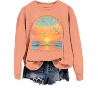 His Mercies Are New Every Morning Sweatshirt Sunrise Seagull Graphic Hoodie Christian Bible Verse Tops