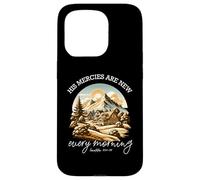 His Mercies Are New Every Morning Verse Mountain Case for iPhone 15 Pro
