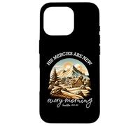 His Mercies Are New Every Morning Verse Mountain Case for iPhone 16 Pro