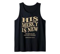 His Mercy is New Lamentations 3:22 Christian Bible Verse Tank Top