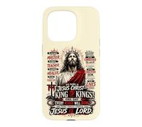 His Name Is Jesus Christ King of Kings Faith-Based Art Case for iPhone 15 Pro