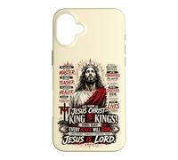 His Name Is Jesus Christ King of Kings Faith-Based Art Case for iPhone 16 Plus