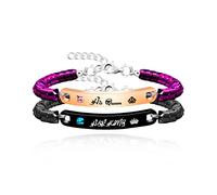 His Queen and Her King Bracelets for Mom Dad - Couples White Black Hematite Engraving Bracelets Set for Men and Women Y2110