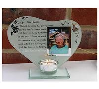 His Smile Memorial Poem & Photo Candle Holder