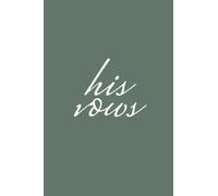 His Vows: Olive Green Wedding Vow Book Elegant Lettering Vow Booklet For Men