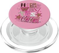 His Way Is Better Christian Coquette Pink Leopard Aesthetic PopSockets PopGrip for MagSafe