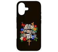 His Way is Better Christian Faith Floral Cross Dove Bird Case for iPhone 17