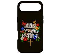 His Way is Better Christian Faith Floral Cross Dove Bird Case for iPhone Air