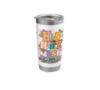 His Way is Better Trendy Christian Leopard Print Stainless Steel Insulated Tumbler