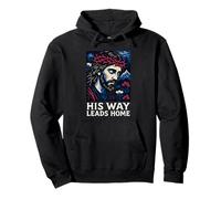 His Way Leads Home Christian Inspiration Jesus Art Design Pullover Hoodie