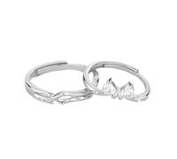 His Wedding Ring 925 Silver Ring with Stone Sterling Branches Adjustable Popular for Couple Men Ladies Christmas Jewelry