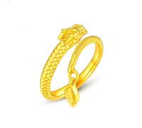 His Wedding Ring Gold Wedding Rings Yellow 24K Dragon with Pendant Size P 1/2 Fashion for Ladies Christmas Jewelry