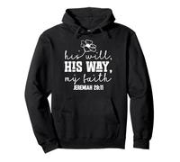 His Will, HIS Way, My Faith - Motivational Floral Christian Pullover Hoodie
