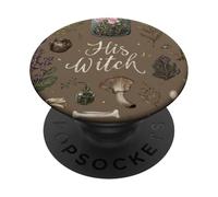 His Witch Her Warlock Witchcraft Couple Occult Magick PopSockets Adhesive PopGrip