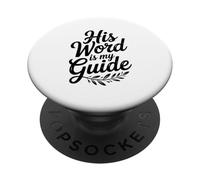 His Word is My Guide Inspirational Christian Faith PopSockets Adhesive PopGrip