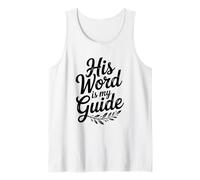 His Word is My Guide Inspirational Christian Faith Tank Top
