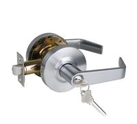 HISAFE Storeroom Door Handle Heavy Duty Grade 2 Commercial Door Locks, Non-Handed, UL 3 Hour Fire Rated, ADA Compliant, Satin Chrome Finish 26D, 2-3/4''Backset, X-XG-ST-70