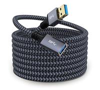 Hisatey USB 3.0 Extension Cable 20 FT Long Nylon Braided USB Male to Female Cable Heavy Duty USB Extender